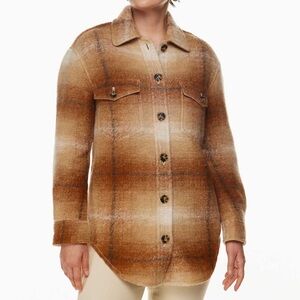 Aritzia Wilfred Free Ganna Jacket Plaid Oversized Shacket